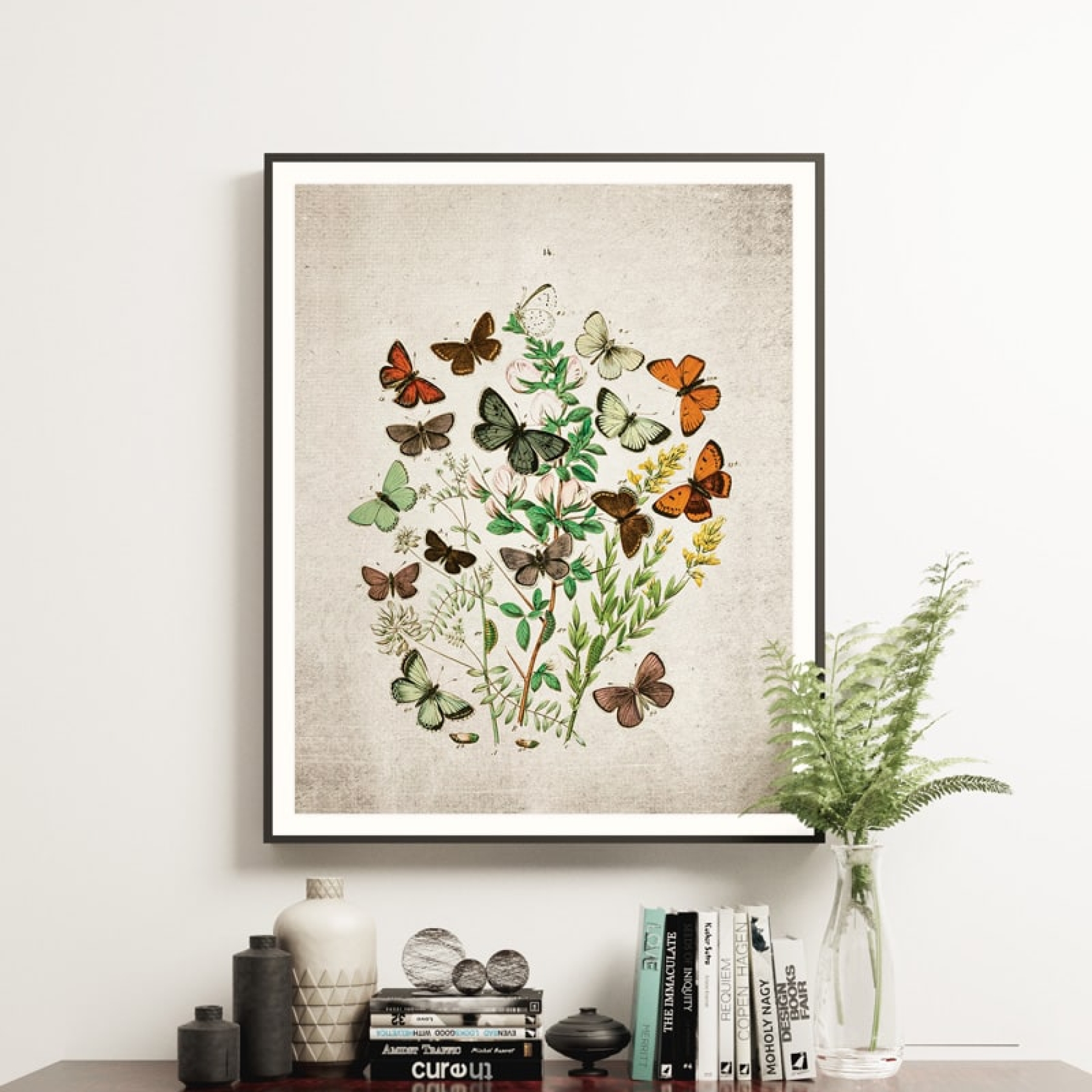 Minibeast Vintage Entomology Giclee Print (British Butterflies Three Plate From 1882)