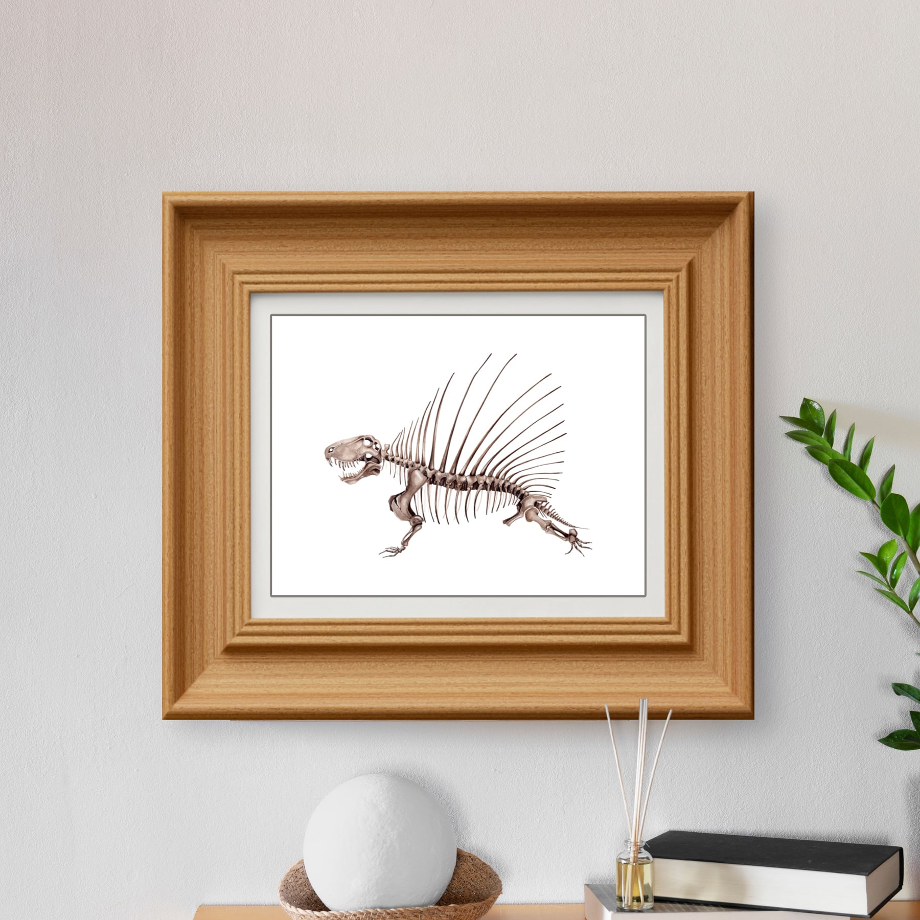 Dimetrodon Dinosaur Watercolour Giclée Print
