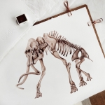 Minibeast Woolly Mammoth (Mammuthus primigenius) Watercolour Giclée Print