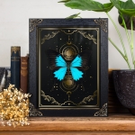 Minibeast Mountain Blue Swallowtail In Baroque Style Frame