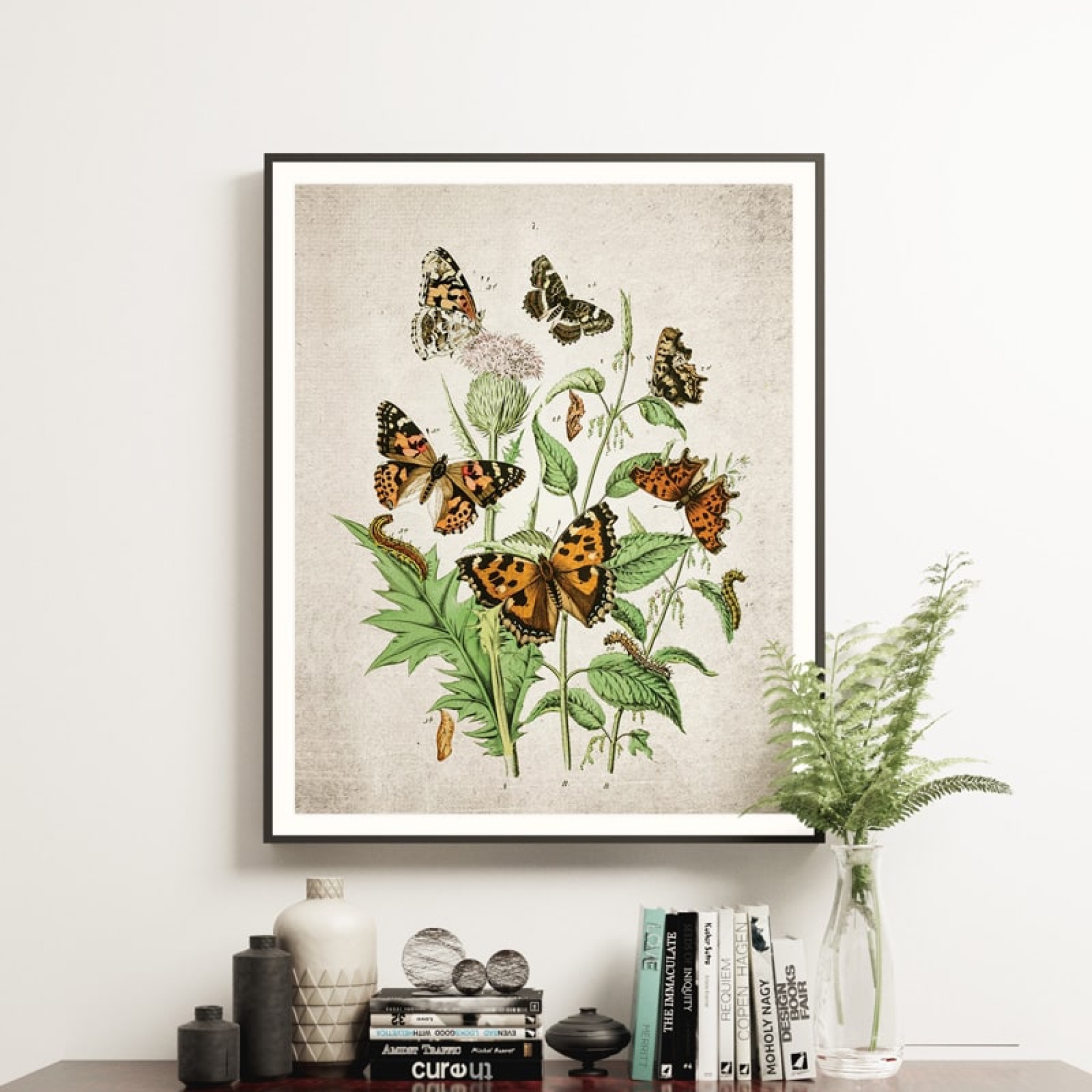Minibeast Vintage Entomology Giclee Print (European Butterflies Plate From 1882)