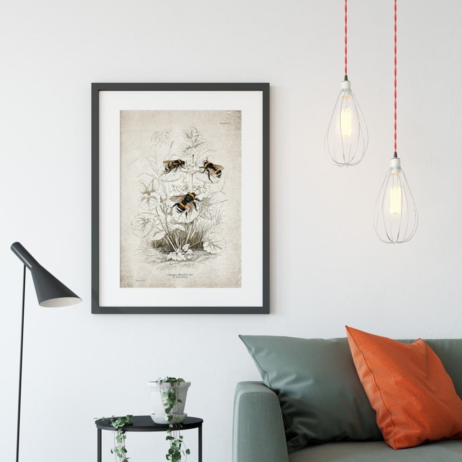 Vintage Entomology Giclee Print (Bee Scene 1925) Vintage Entomology Giclee Print (Bee Scene 1925)