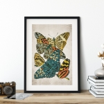 Minibeast Vintage Entomology Giclee Print (Papilio Scene #3 from 1925)