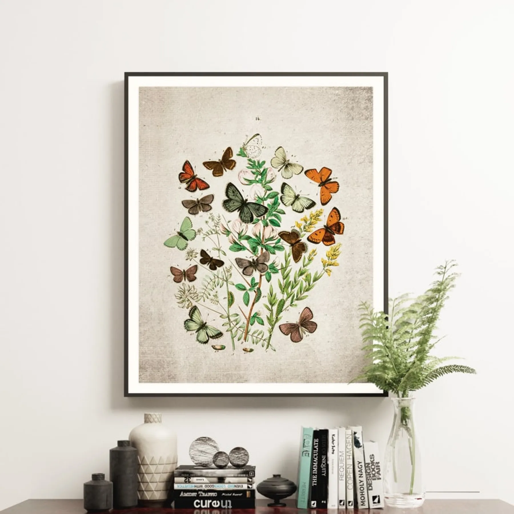 Minibeast Vintage Entomology Giclee Print (British Butterflies Three Plate From 1882)