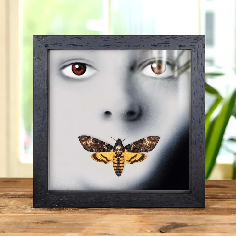 Silence of the Lambs Movie Poster Art with Death's Head Hawk Moth