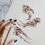 Minibeast Neades Skeleton Watercolour Giclée Print