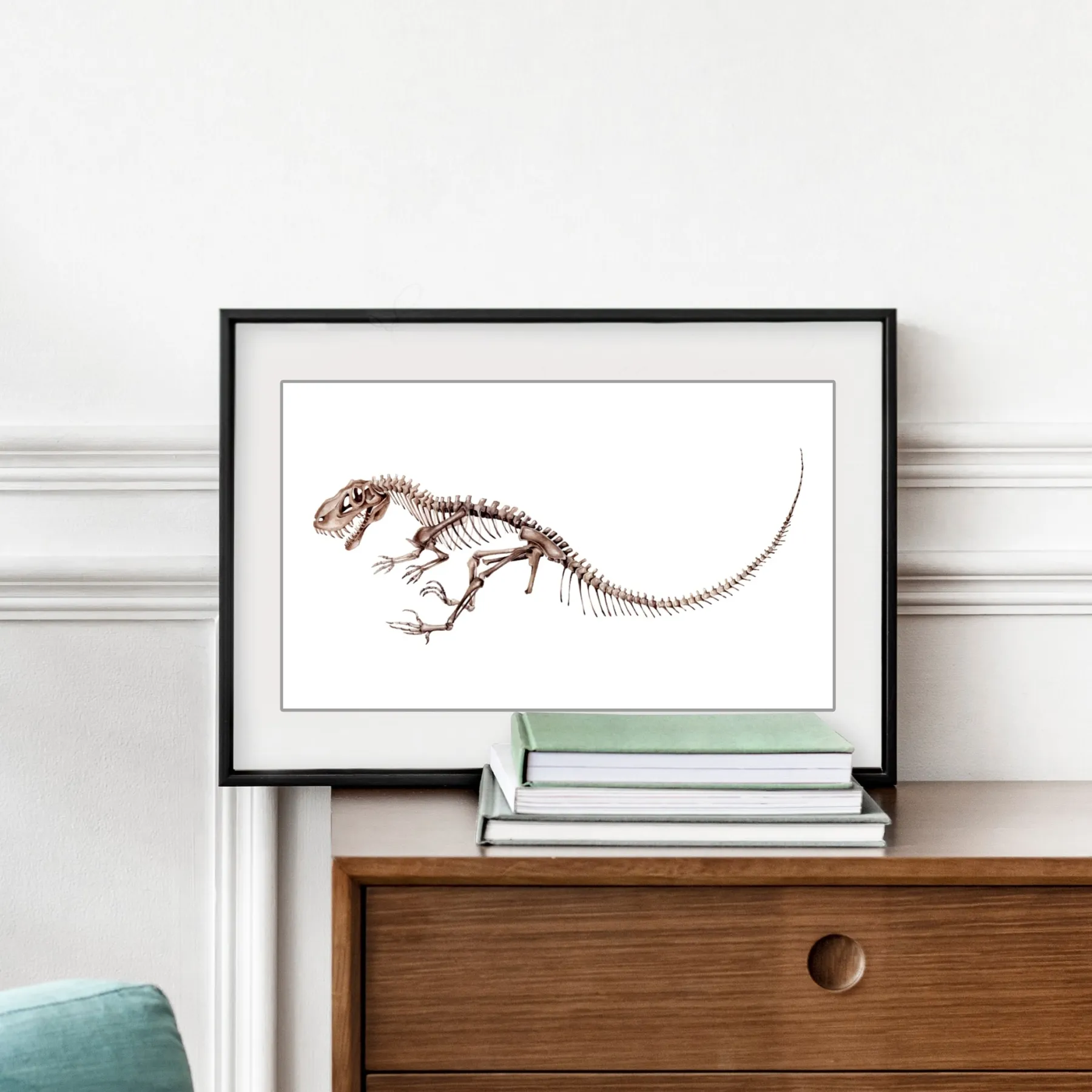 Minibeast Allosaurus Dinosaur aquarel gicléeprint