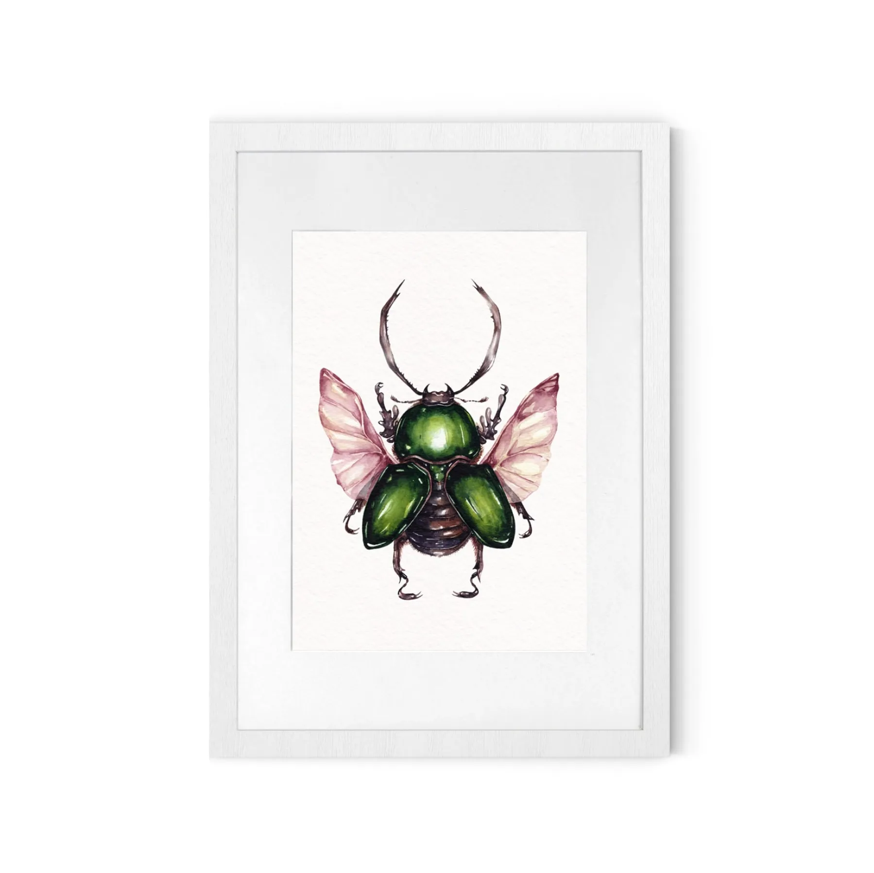 Minibeast Sägezahnkäfer (Lamprima adolphinae) Aquarell Giclée Druck
